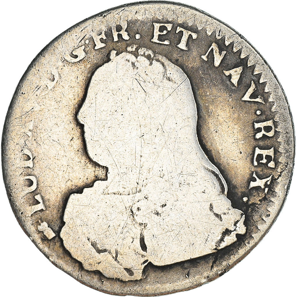 Moneda, Francia, Louis XV, 1/10 Écu aux branches d'olivier, 12 Sols, 1/10 ECU