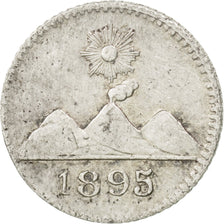 GUATEMALA, 1/4 Real, 1895, KM #162, EF(40-45), Silver, 0.73
