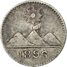GUATEMALA, 1/4 Real, 1896, KM #162, EF(40-45), Silver, 0.72