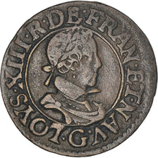 Moneta, Francja, Louis XIII, Double tournois, buste juvénile, Double Tournois