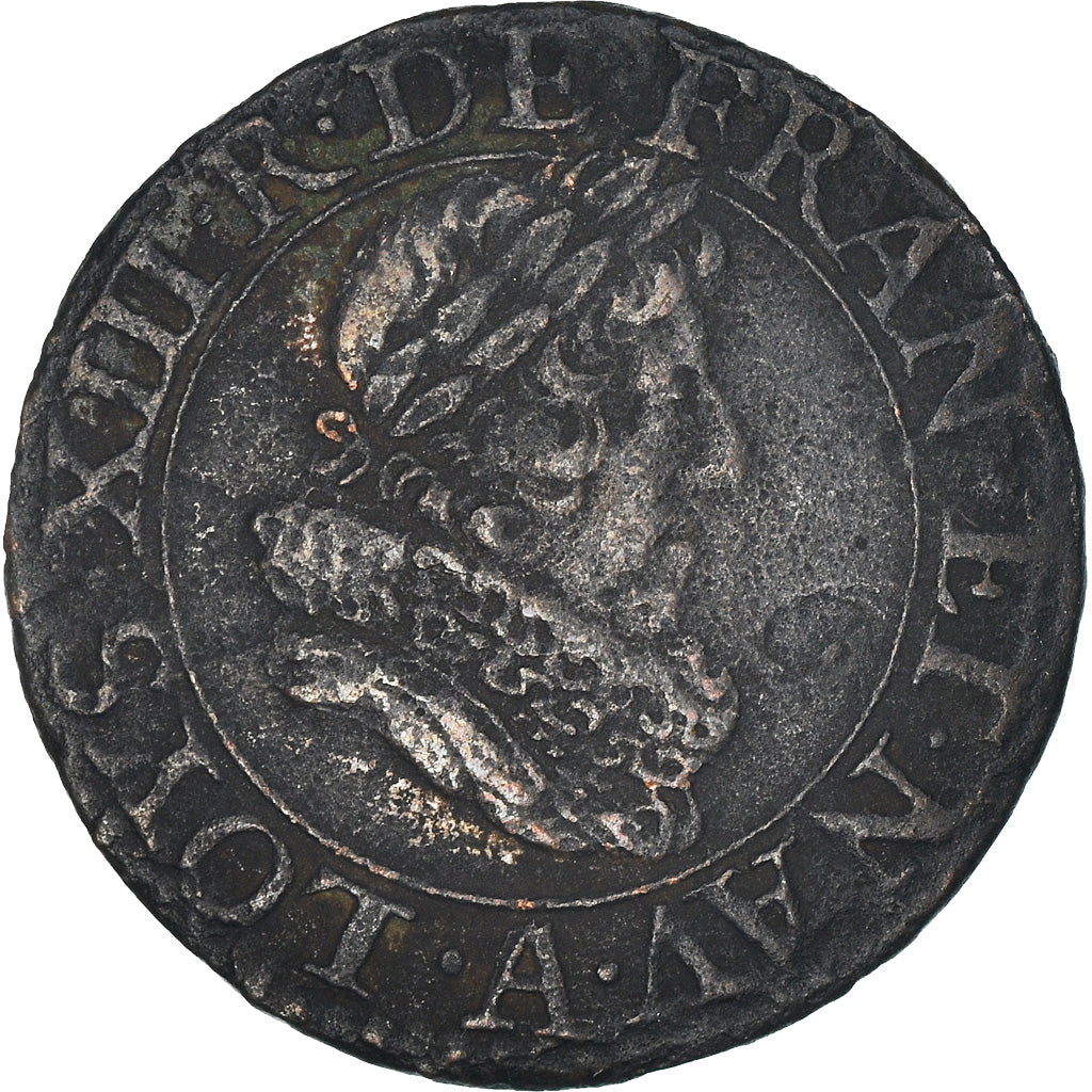 Moneta, Francia, Louis XIII, Double Tournois, 1628, Paris, SPL, Rame, CGKL:390