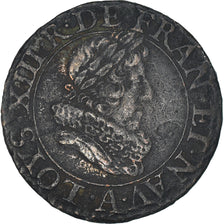 Moneta, Francia, Louis XIII, Double Tournois, 1628, Paris, SPL, Rame, CGKL:390