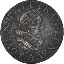 Münze, Frankreich, Louis XIII, Double Tournois, 1628, Paris, VZ+, Kupfer