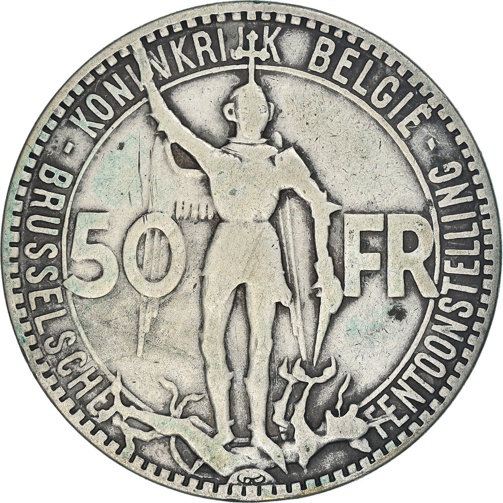 Monnaie, Belgique, 50 Francs, 50 Frank, 1935, TTB+, Argent, KM:107.1