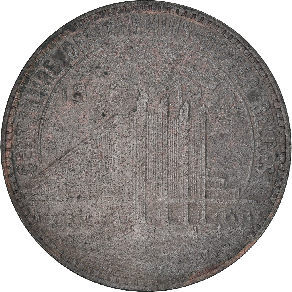 Monnaie, Belgique, 50 Francs, 50 Frank, 1935, ESSAI, TB+, Cuivre