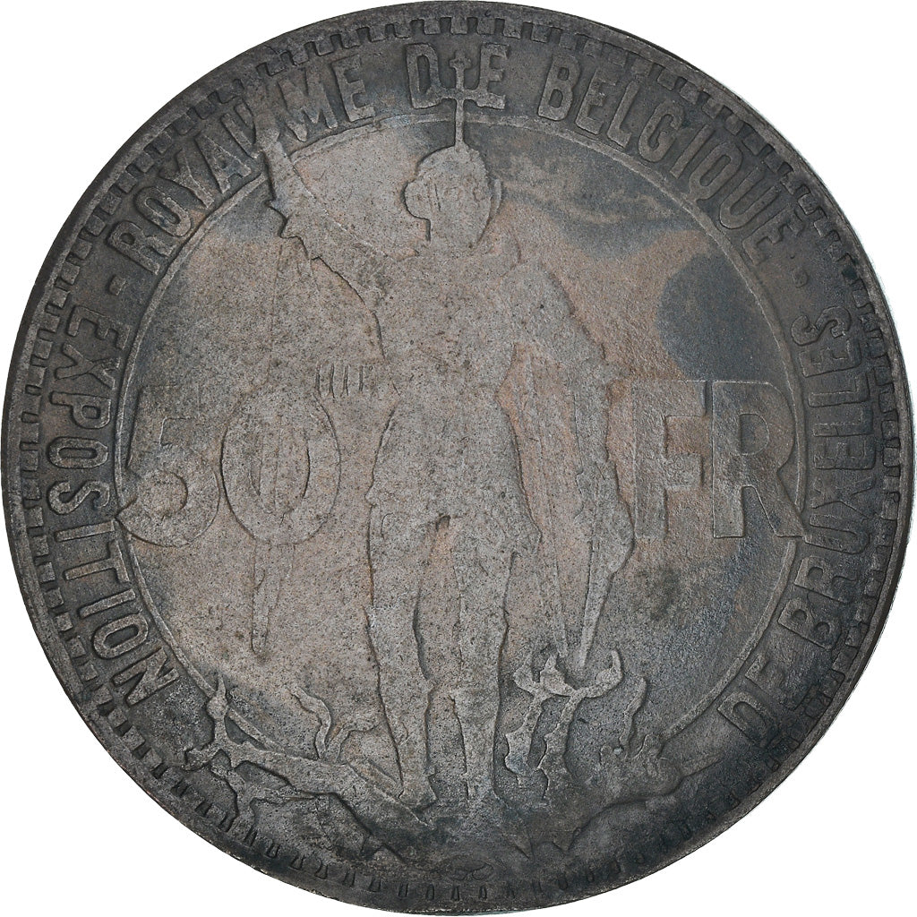 Monnaie, Belgique, 50 Francs, 50 Frank, 1935, ESSAI, TB+, Cuivre