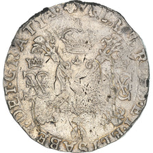 Coin, Spanish Netherlands, Patagon, 1617, Brussels, AU(50-53), Silver