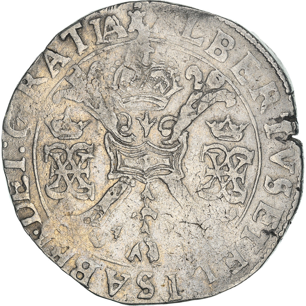 Coin, Spanish Netherlands, Albert & Isabella, Patagon, Tournai, VF(20-25)