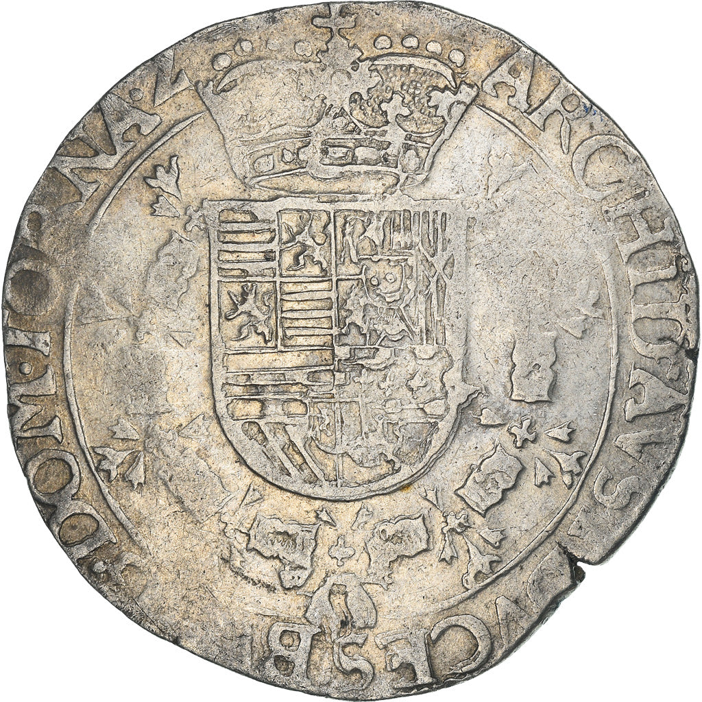 Coin, Spanish Netherlands, Albert & Isabella, Patagon, Tournai, VF(20-25)