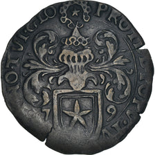 Coin, Spanish Netherlands, 8 Stuivers, 1610, Maastricht, AU(50-53), Copper