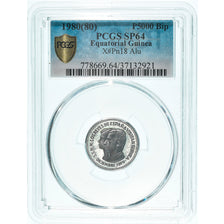 Coin, Equatorial Guinea, 5000 Bipkwele, 1980, PCGS, SP64, MS(64), Aluminum