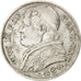 ITALIAN STATES, 2 Lire, 1867, Roma, KM #1379.2, EF(40-45), Silver, 9.92