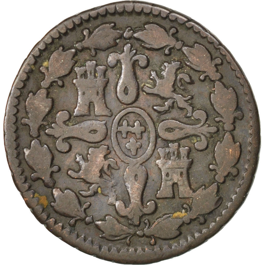 Spain, 4 maravedis, 1803, Segovia, KM #427, VF(20-25), Copper, 5.09