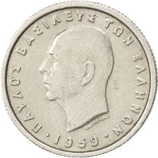 GREECE, 50 Lepta, 1959, KM #80, AU(50-53), Copper-Nickel, 18, 2.28
