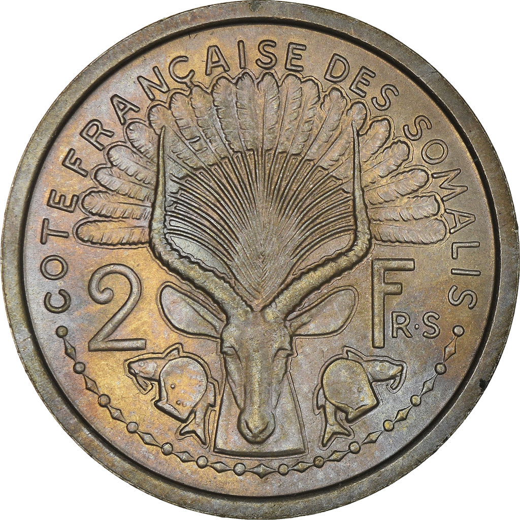 Monnaie, Côte française des Somalis, 2 Francs, 1948, Paris, ESSAI, SPL