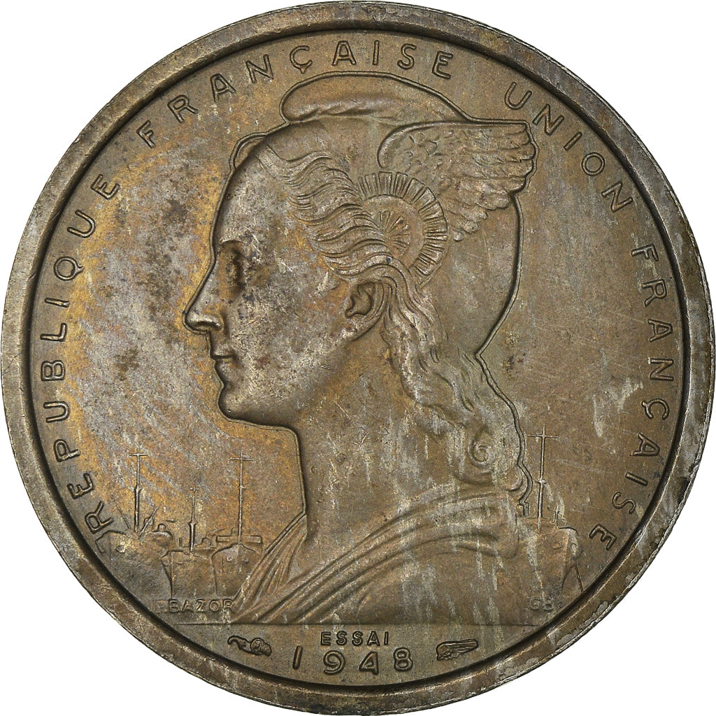 Monnaie, Togo, 2 Francs, 1948, Paris, SPL, Copper-nickel, Lecompte:21