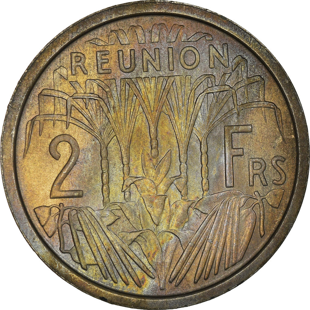 Coin, Réunion, 2 Francs, 1948, ESSAI, MS(65-70), Copper-nickel, KM:E4