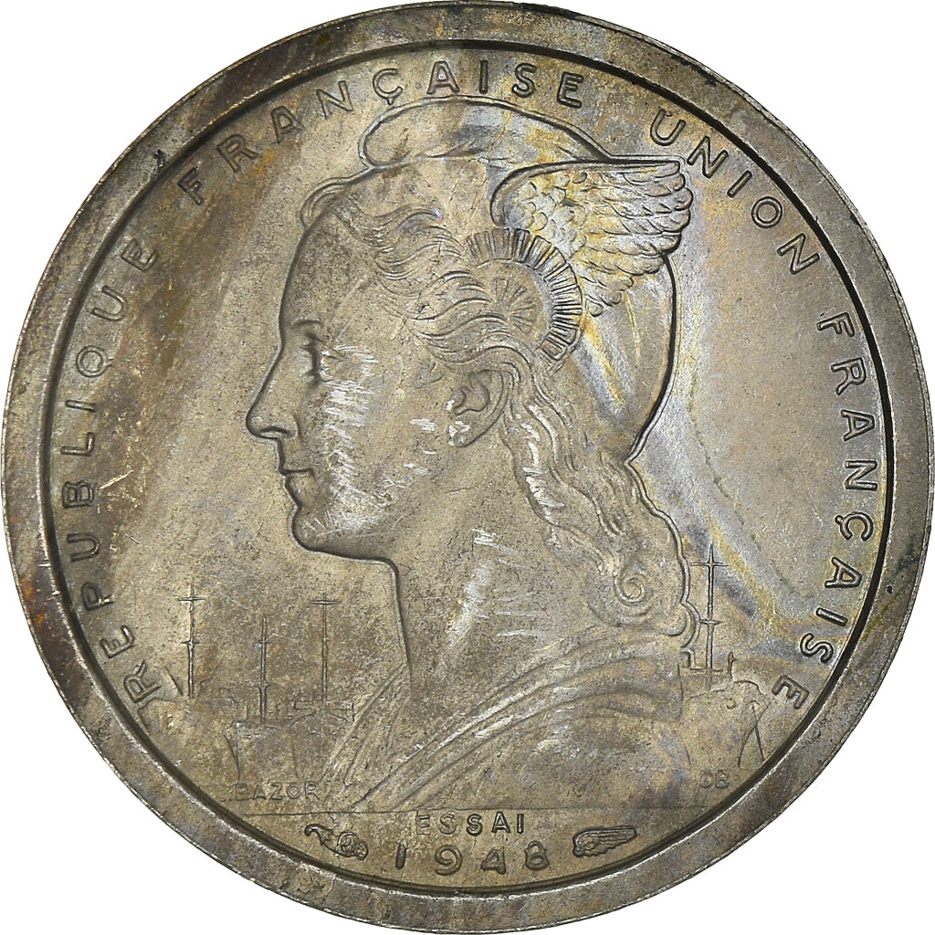 Münze, Madagascar, Franc, 1948, Paris, ESSAI, VZ, Copper-nickel, KM:E1