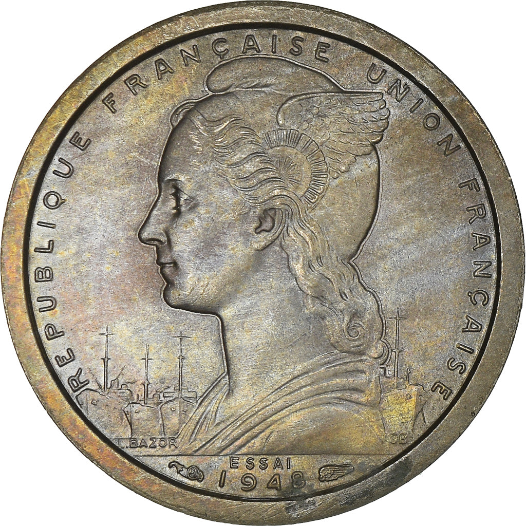 Coin, Cameroon, Franc, 1948, Paris, ESSAI, EF(40-45), Copper-nickel, KM:E5