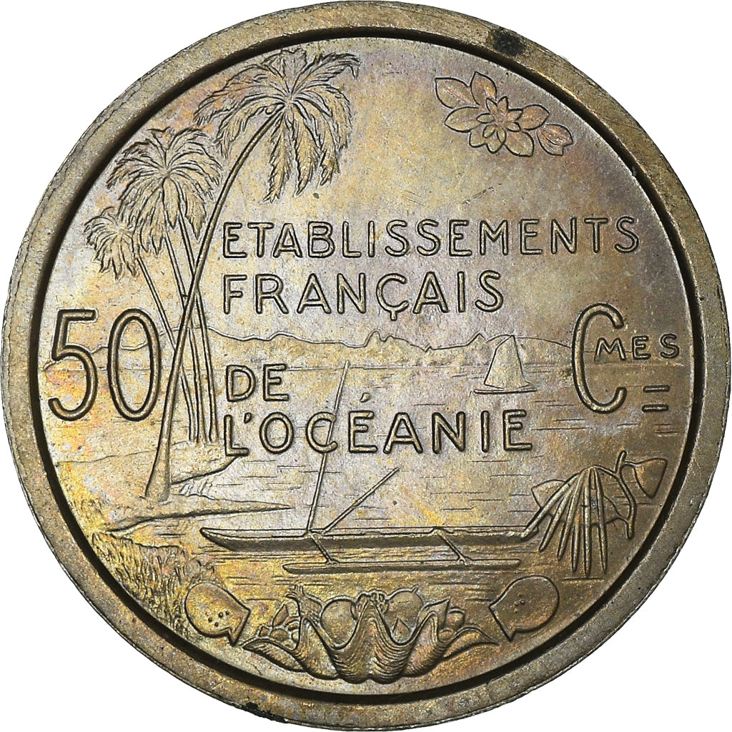 Coin, FRENCH OCEANIA, 50 Centimes, 1949, ESSAI, MS(65-70), Copper-nickel, KM:E2