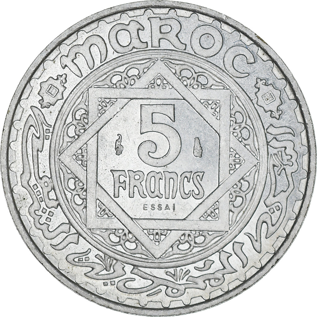 Münze, Marokko, 5 Francs, 1951, Paris, STGL, Aluminium, Lecompte:246