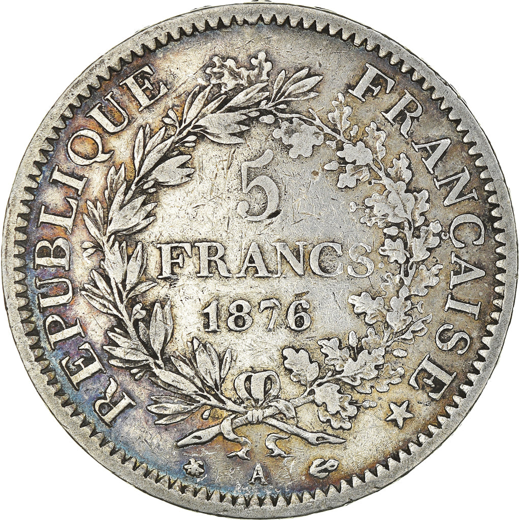 Monnaie, France, Hercule, 5 Francs, 1876, Paris, TTB, Argent, Gadoury:745a