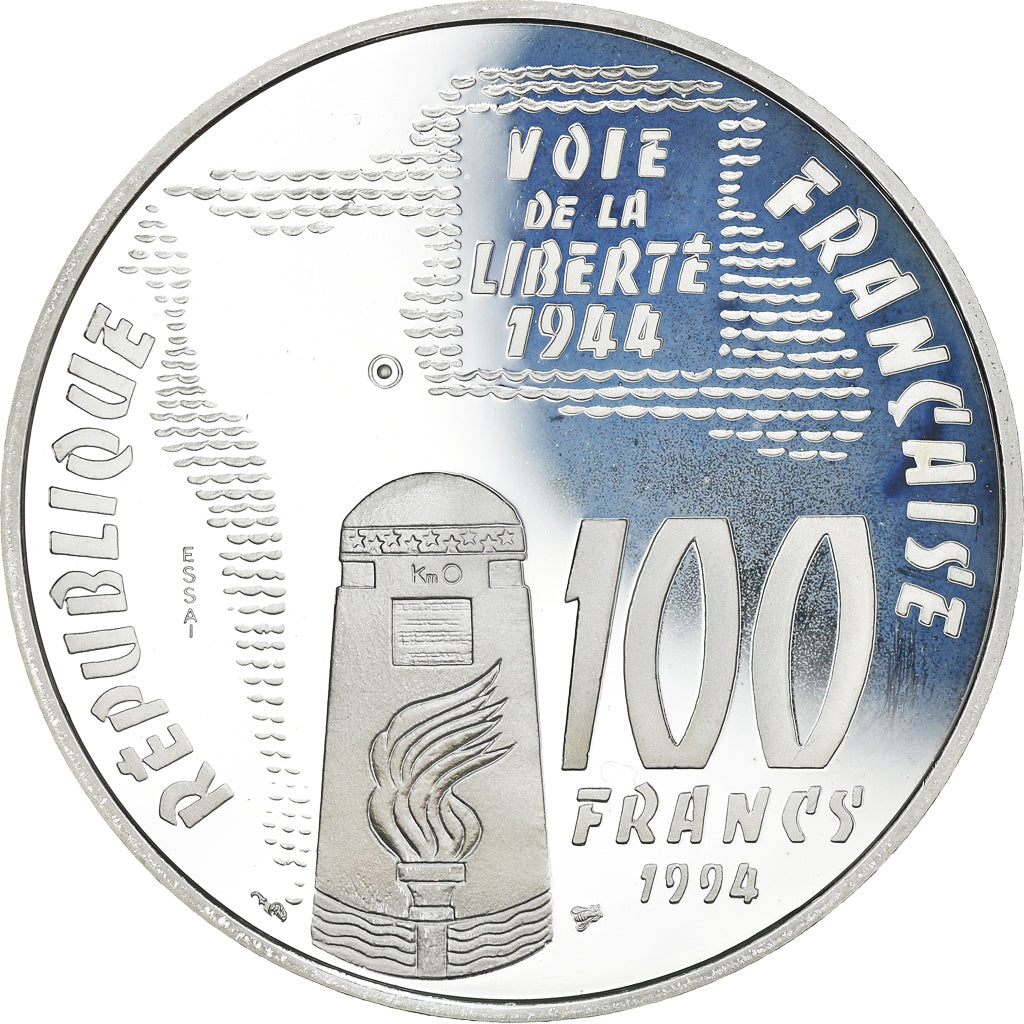 France, 100 Francs, 1994, Silver, KM:1043