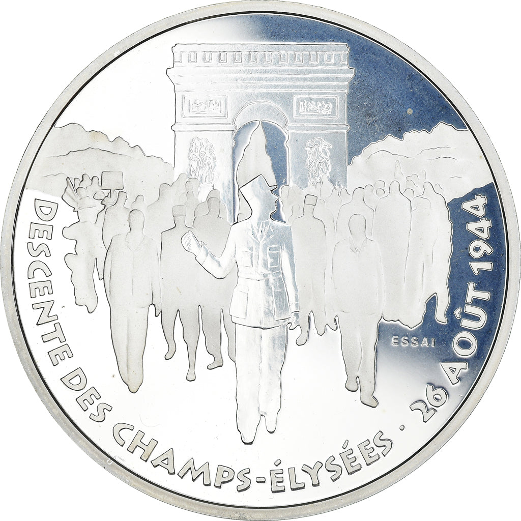 Moneta, Francia, Libération de Paris, 100 Francs, 1994, ESSAI, FDC, Argento