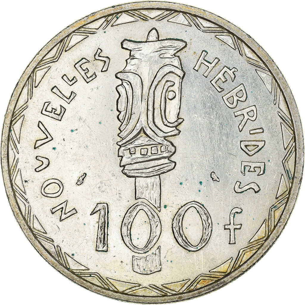 Coin, New Hebrides, 100 Francs, 1966, Paris, EF(40-45), Silver, KM:1