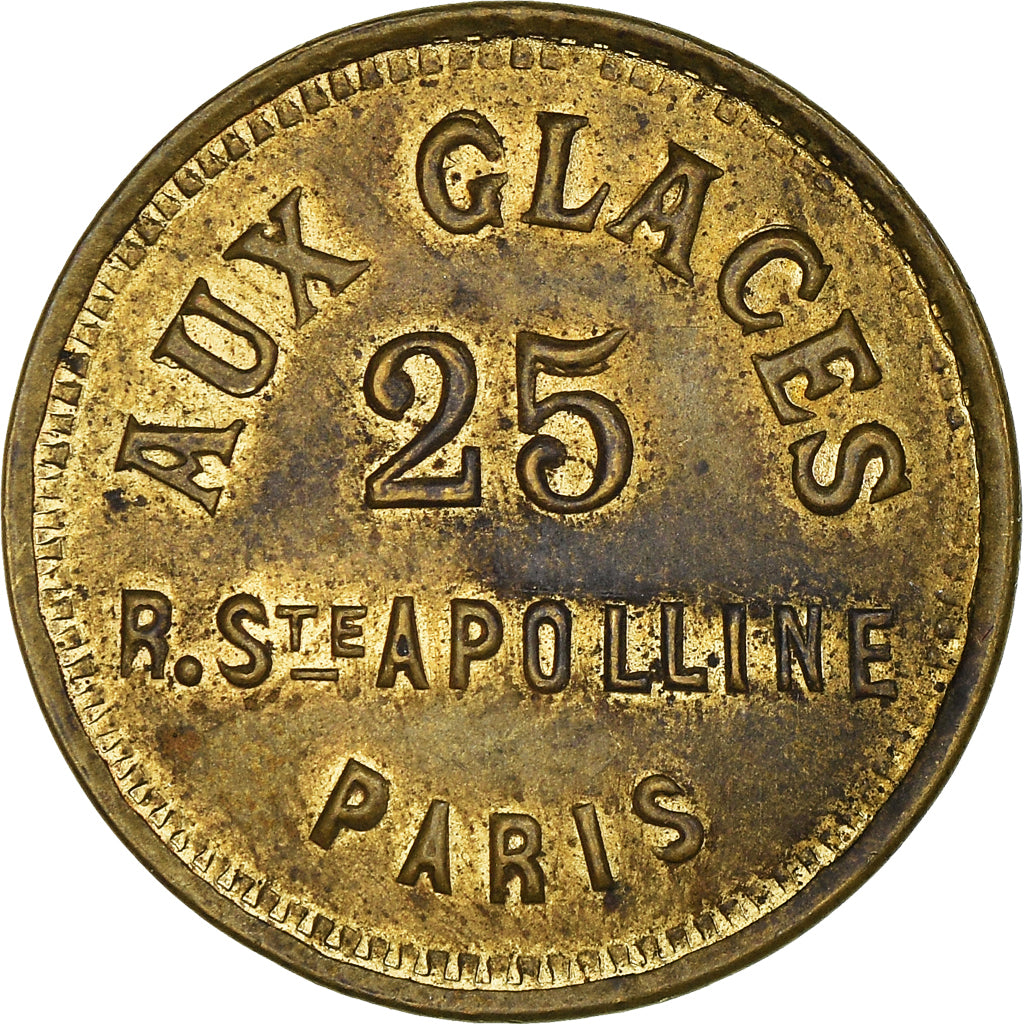 France, Token, Maison Close, Aux Glaces, 25 Rue Sainte Appolline, Paris