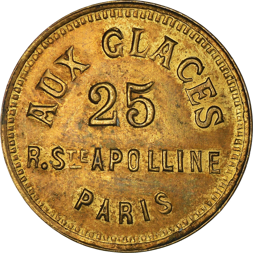 France, Token, Maison Close, Aux Glaces, 25 Rue Sainte Appolline, Paris