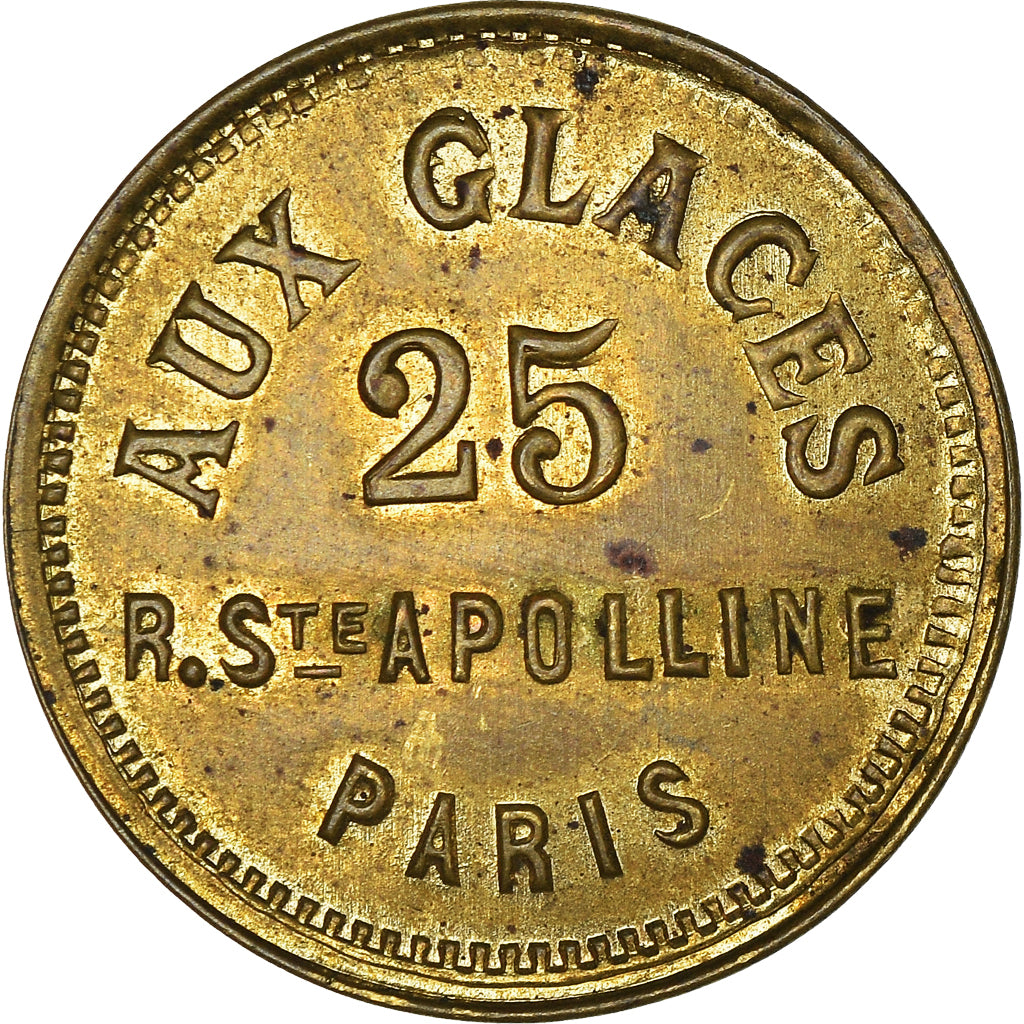 France, Token, Maison Close, Aux Glaces, 25 Rue Sainte Appolline, Paris