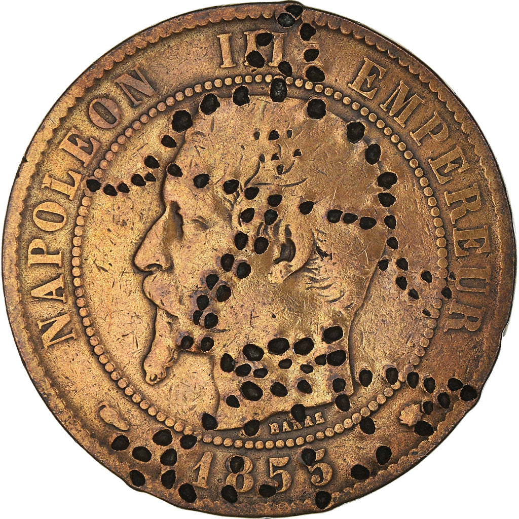 Moneta, Francia, Napoleon III, Napoléon III, 10 Centimes, 1855, Marseille