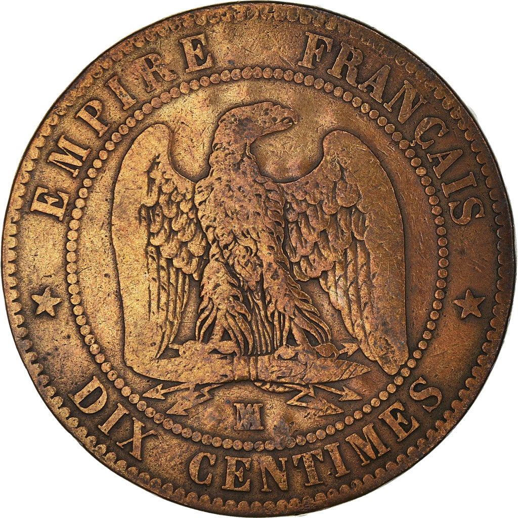Moneta, Francia, Napoleon III, Napoléon III, 10 Centimes, 1855, Marseille
