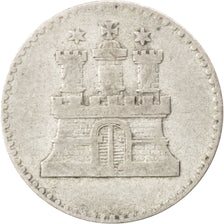 GERMAN STATES, Schilling, 1855, KM #586, VF(30-35), Silver, 1.00