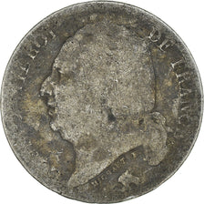 Moneda, Francia, Louis XVIII, Louis XVIII, Franc, 1823, Paris, BC+, Plata