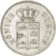 Coin, German States, WURTTEMBERG, Wilhelm I, 6 Kreuzer, 1844, EF(40-45), Silver