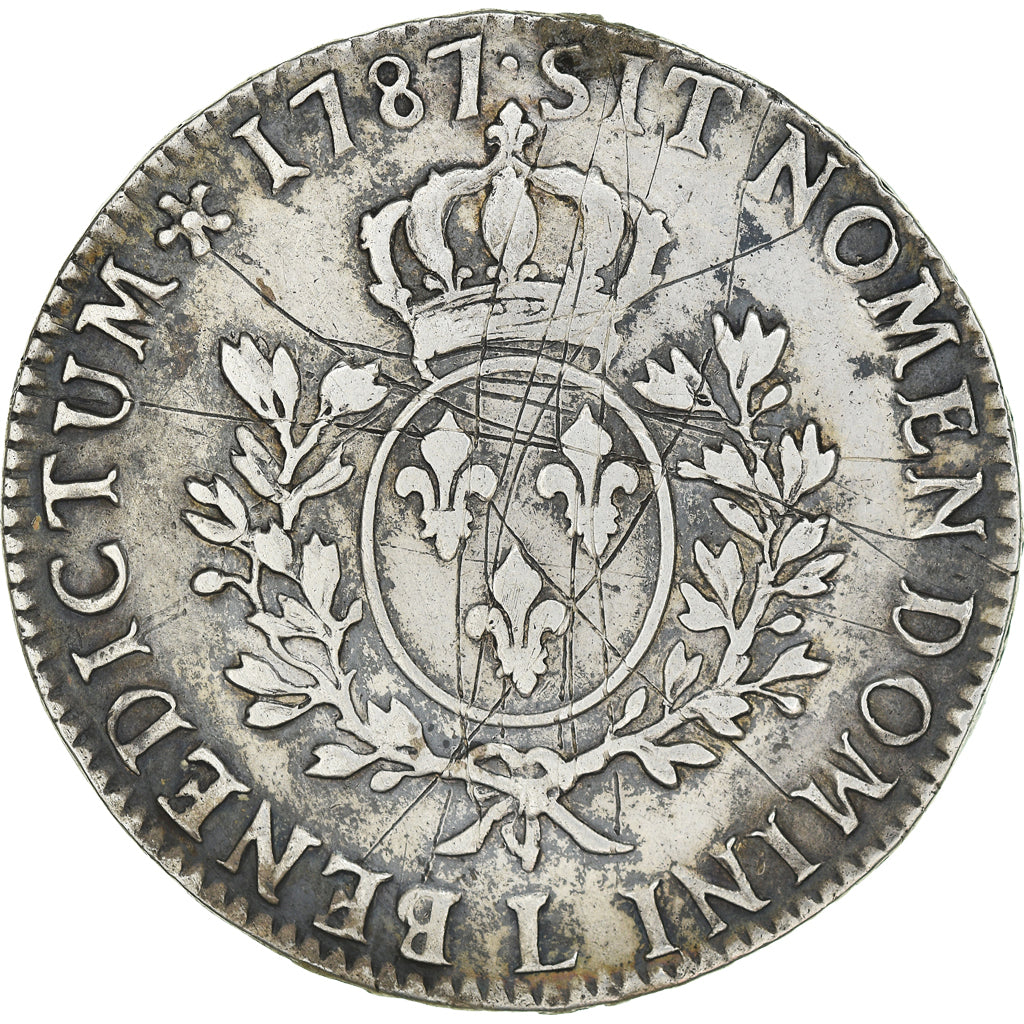 Monnaie, France, Louis XVI, Ecu aux branches d'olivier, 1787, Bayonne, TTB