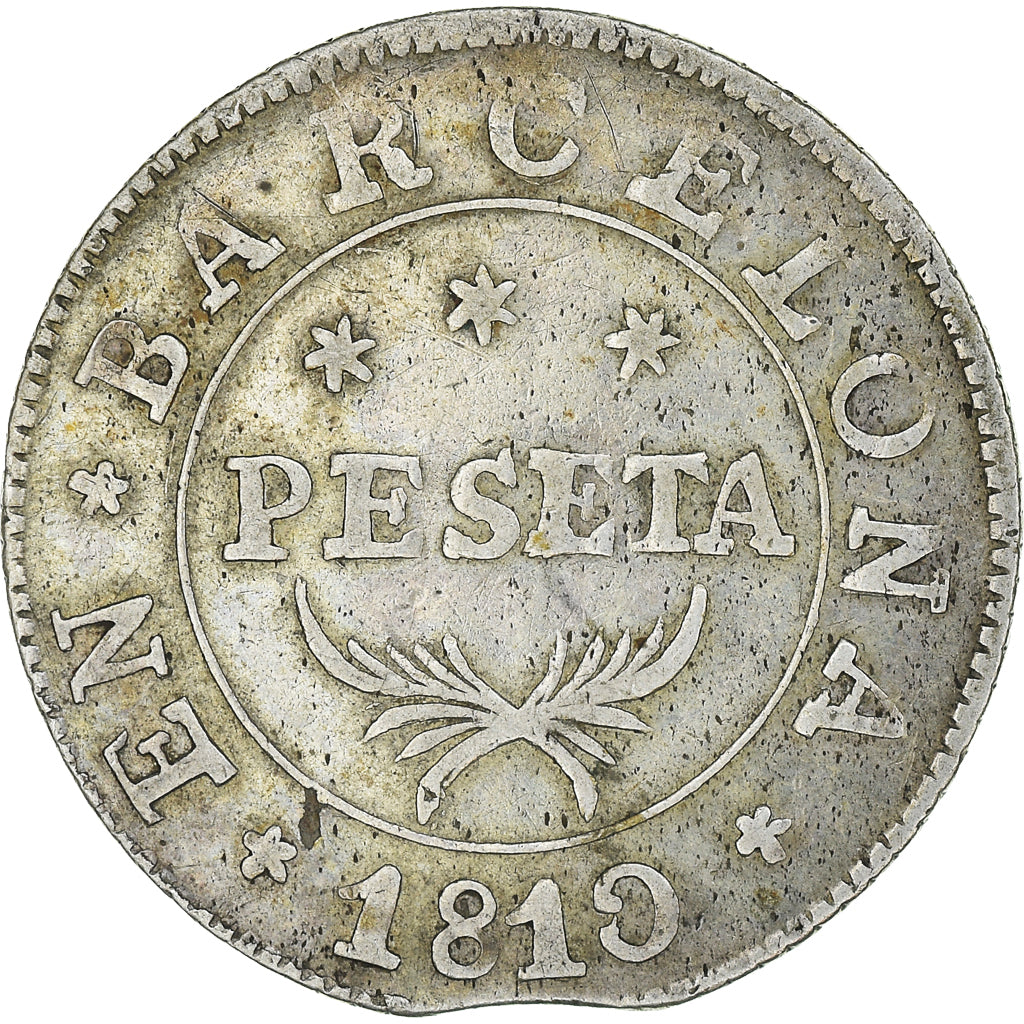 Moneta, Spagna, BARCELONA, Joseph (Jose) Napolean, Peseta, 1810, Barcelona