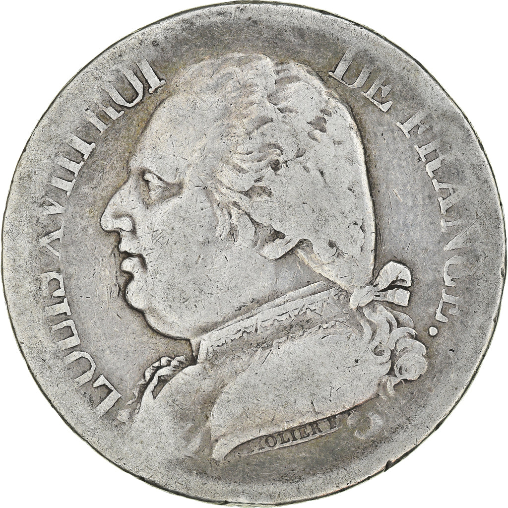 Monnaie, France, Louis XVIII, Louis XVIII, 5 Francs, 1814, Bayonne, TB+, Argent