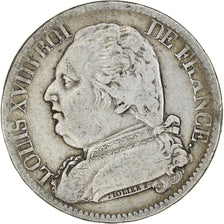 Moneda, Francia, Louis XVIII, Louis XVIII, 5 Francs, 1815, Limoges, MBC, Plata