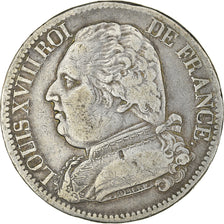 Coin, France, Louis XVIII, Louis XVIII, 5 Francs, 1814, Rouen, EF(40-45)