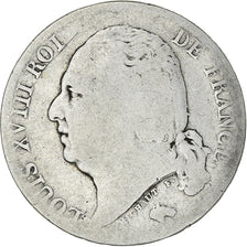 Moneta, Francja, Louis XVIII, Louis XVIII, Franc, 1824, Bordeaux, VG(8-10)