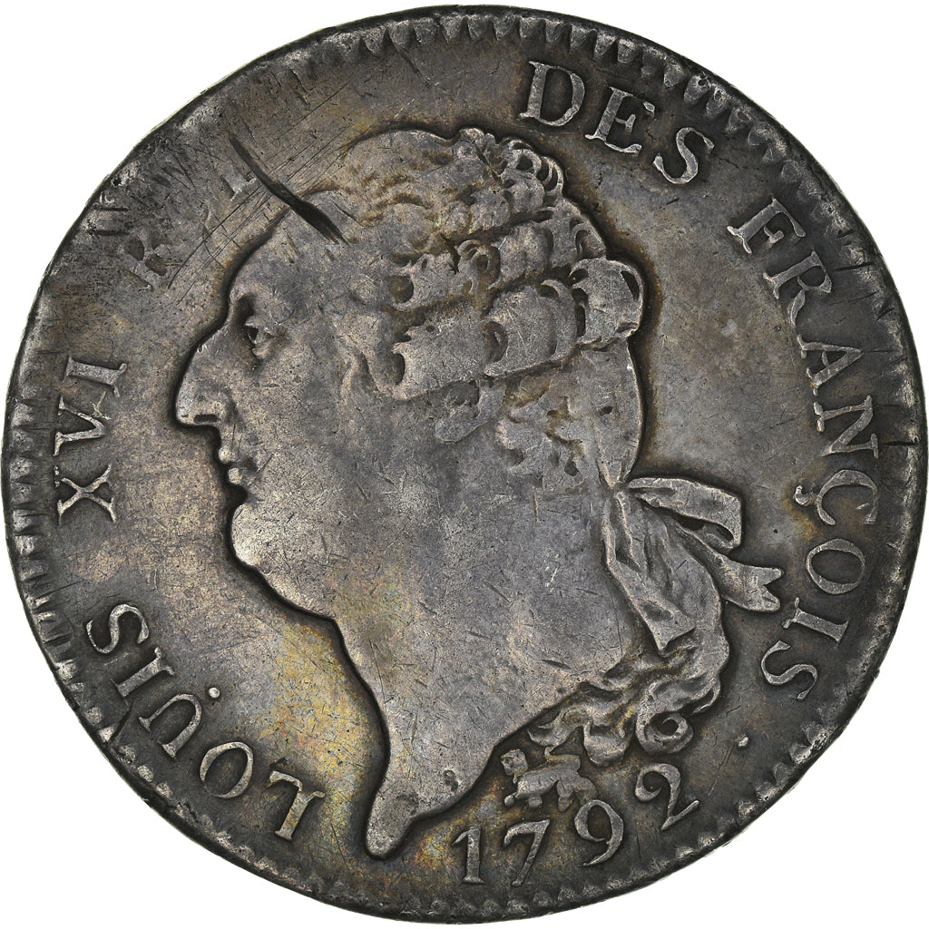 Munten, Frankrijk, Écu de 6 livres françois, ECU, 6 Livres, 1792, Paris, FR+