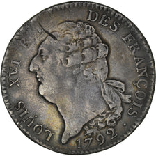 Munten, Frankrijk, Écu de 6 livres françois, ECU, 6 Livres, 1792, Paris, FR+