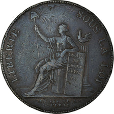 Monnaie, France, 2 Sols, 1791, TTB+, Bronze, KM:Tn23, Brandon:217