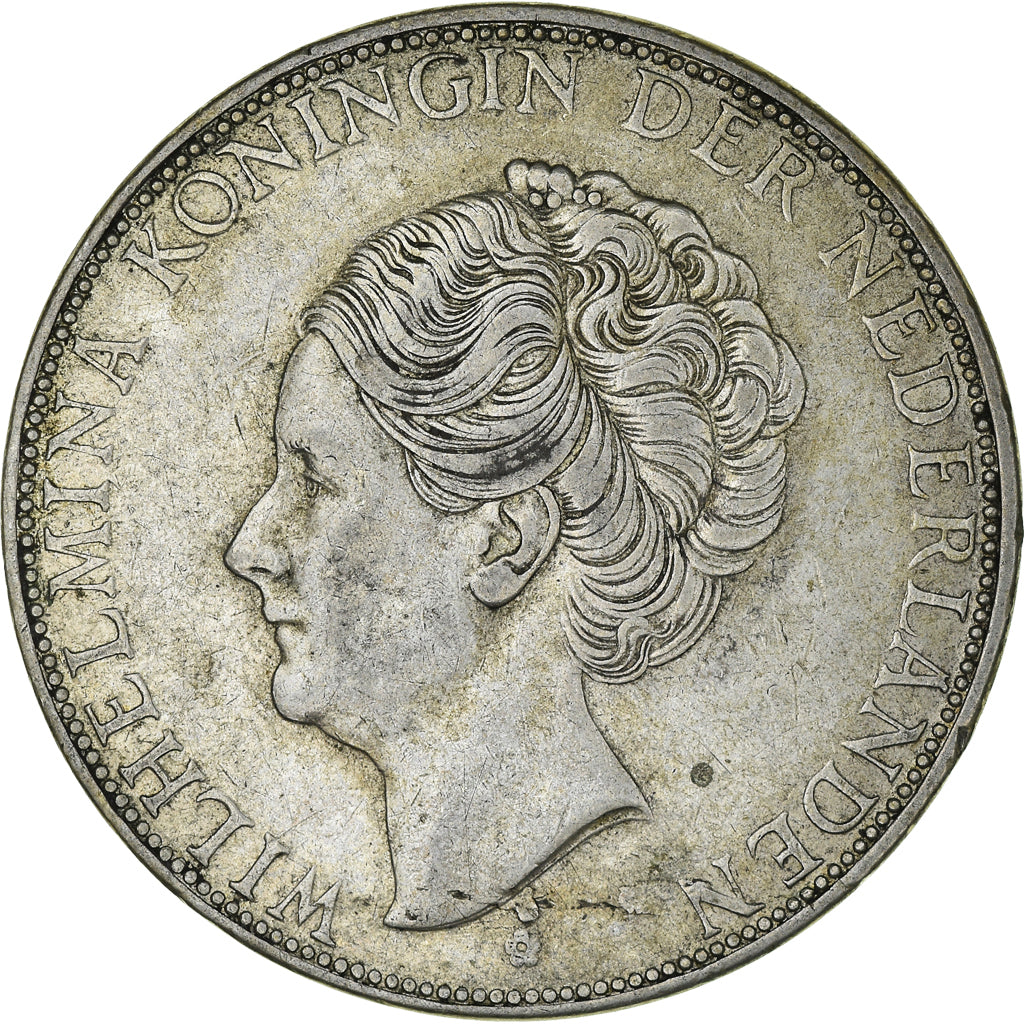 Moneta, Holandia, Wilhelmina I, 2-1/2 Gulden, 1933, AU(50-53), Srebro, KM:165