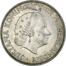 Coin, Netherlands, Juliana, 2-1/2 Gulden, 1960, AU(55-58), Silver, KM:185