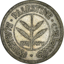 Moneda, Palestina, 50 Mils, 1927, MBC, Plata, KM:6