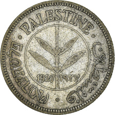 Moeda, Palestina, 50 Mils, 1927, EF(40-45), Prata, KM:6